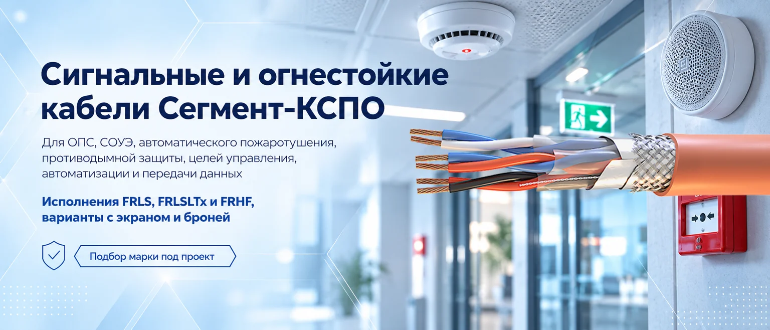 Сигнальные и огнестойкие кабели Сегмент-КСПО